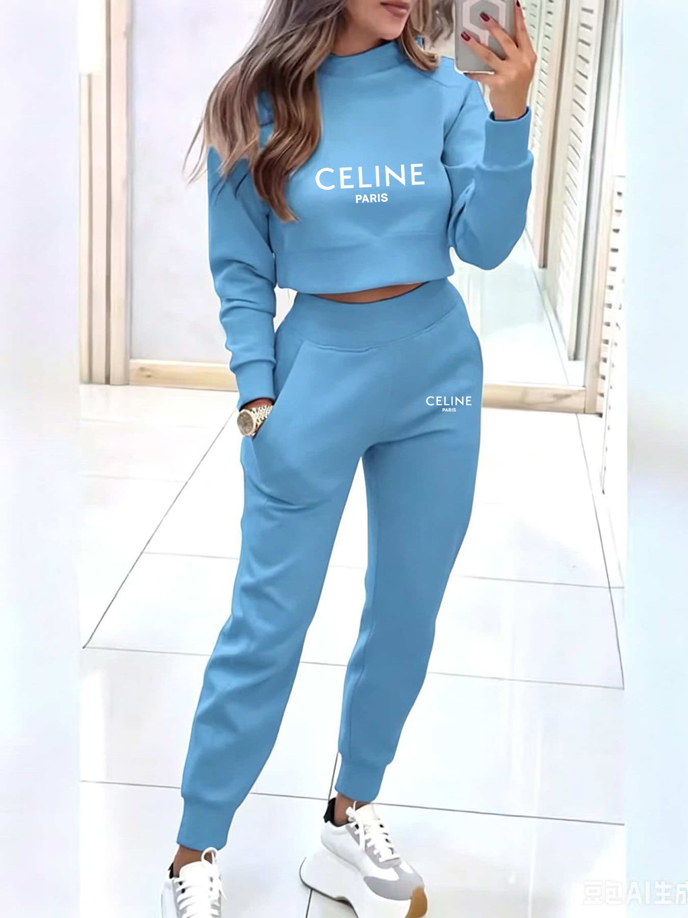 Ensemble pull-over imprimé sport tendance pour femme, best-seller printemps-automne