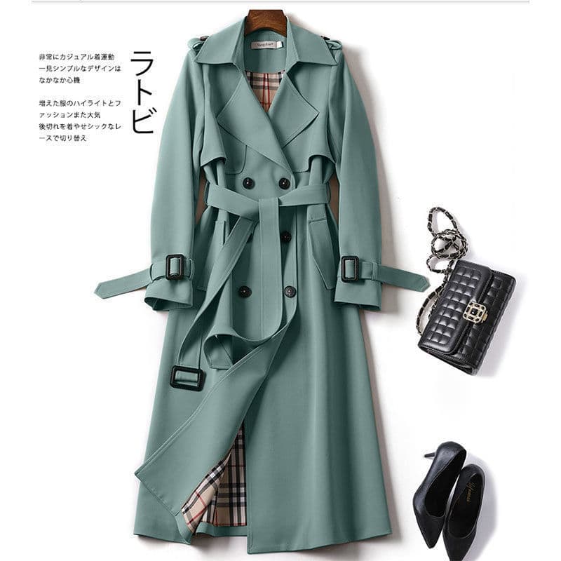 Manteau populaire au-dessus du genou pour femme, grande taille, petit
