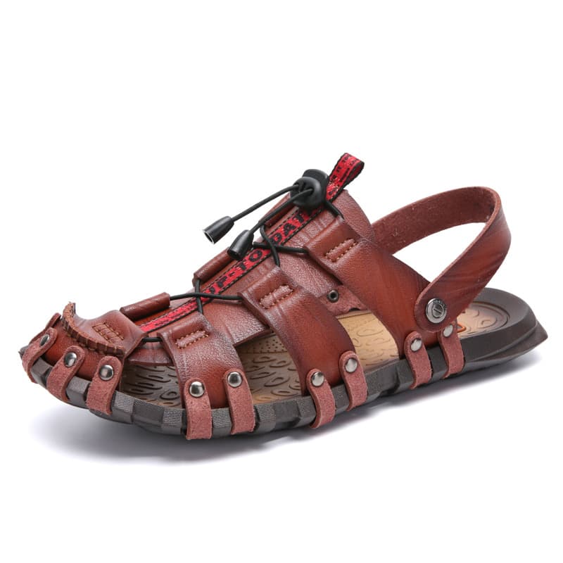 Men's Comfortable Thick Bottom Beach Shoes Summer Casual Baotou Hole Shoes