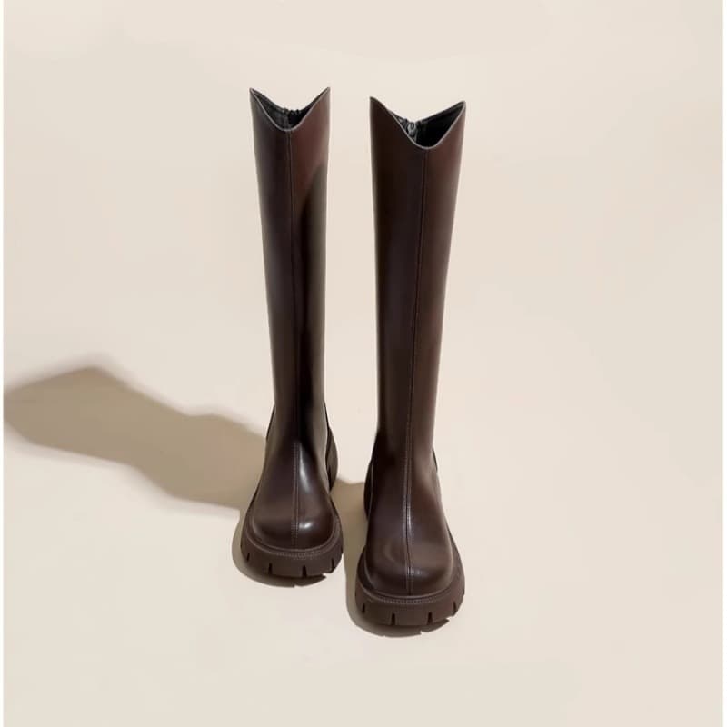Over-the-Knee For Women, Leg Heels, 2025 New Autumn Winter Single Boots, Petite Thick Heel High Tube Riding Boots