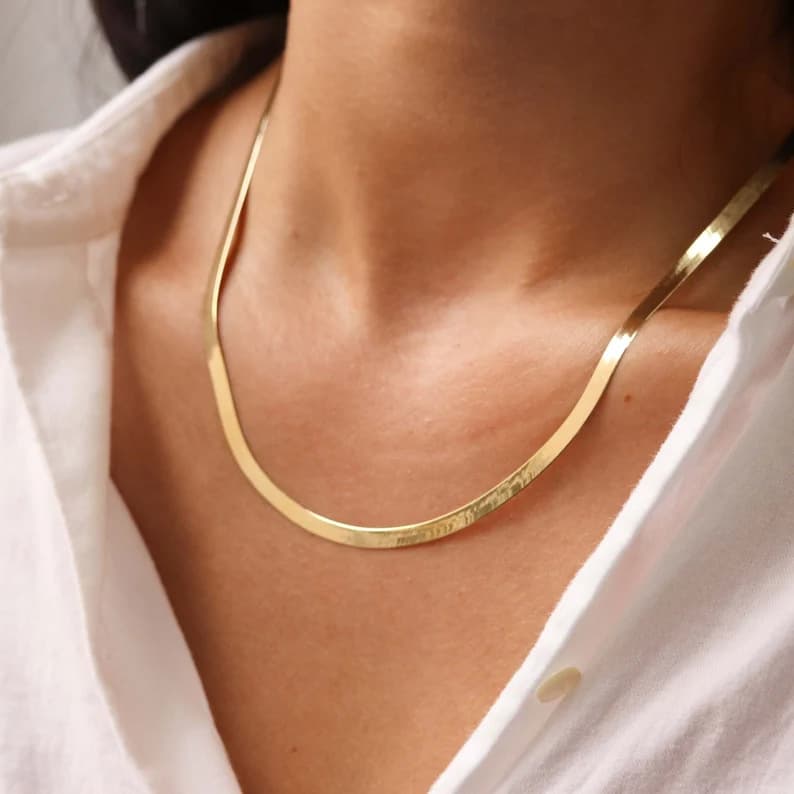 Simple blade chain necklace niche design fashion stainless steel clavicle chain