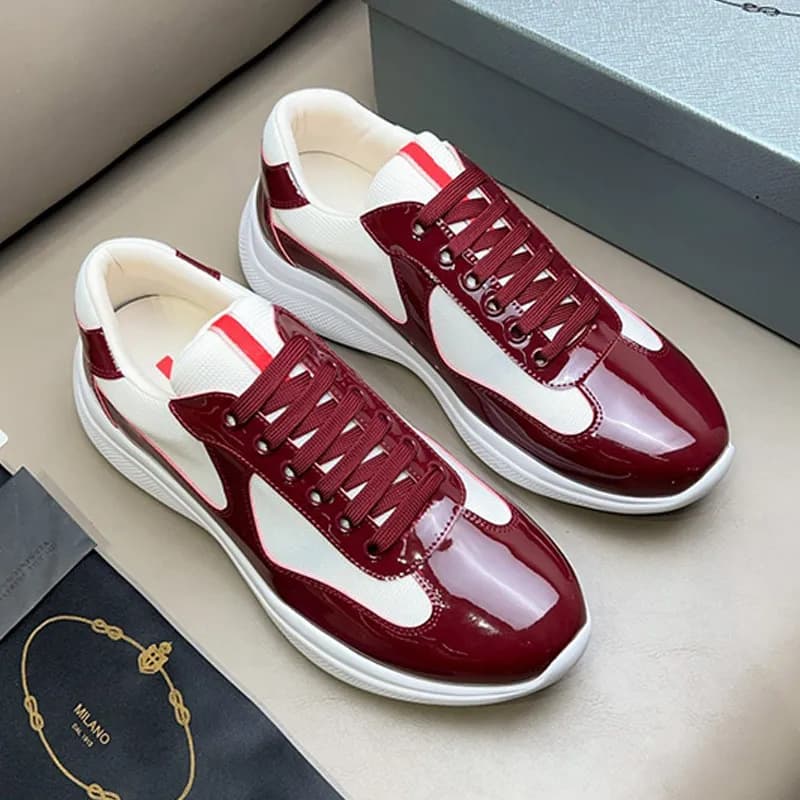 Chaussures de sport polyvalentes en cuir verni de haute qualité pour l'été 25, nouvelle collection Americas Cup P Home
