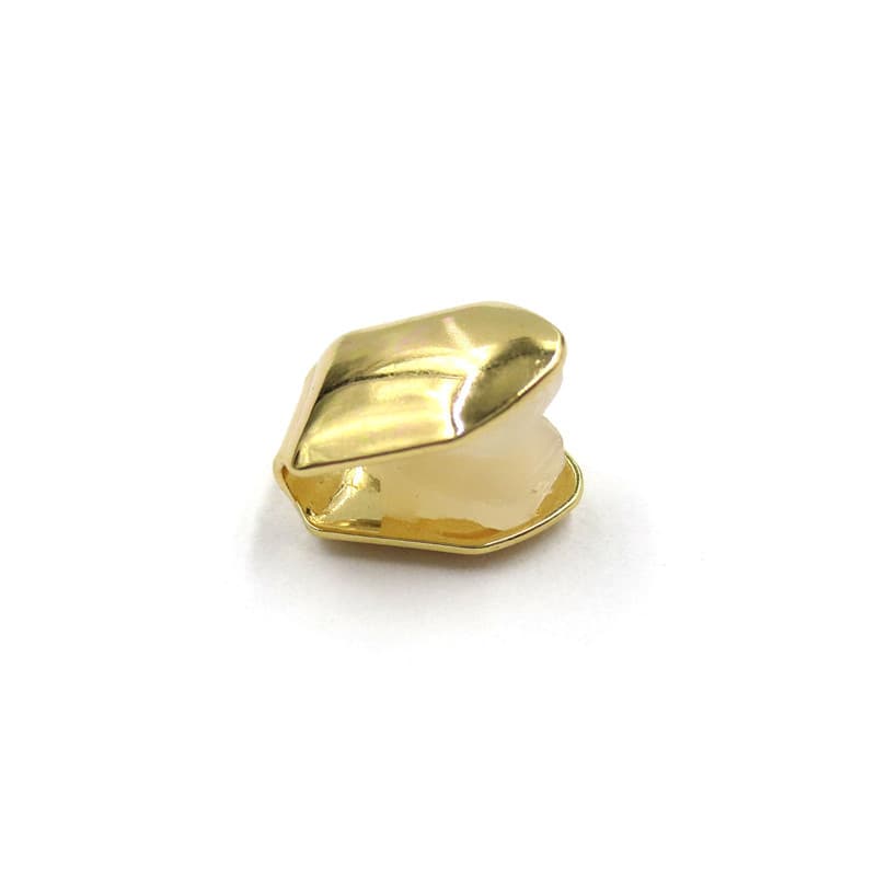 Grillz Hip Hop en Or pour une Dent - Bijou Dentaire Plaqué Or pour Hommes et Femmes - Design en Forme de U Disponible en Or, Argent, Or Rose et Gris