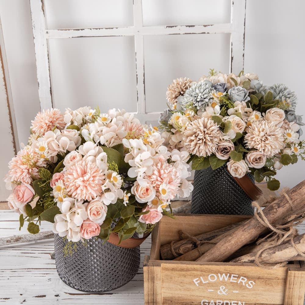 Simulated Flower Autumn Chamomile Bouquet INS Style Manufacturer Home Decoration Cross-border Wedding Wholesale Fake Flowers MW66792