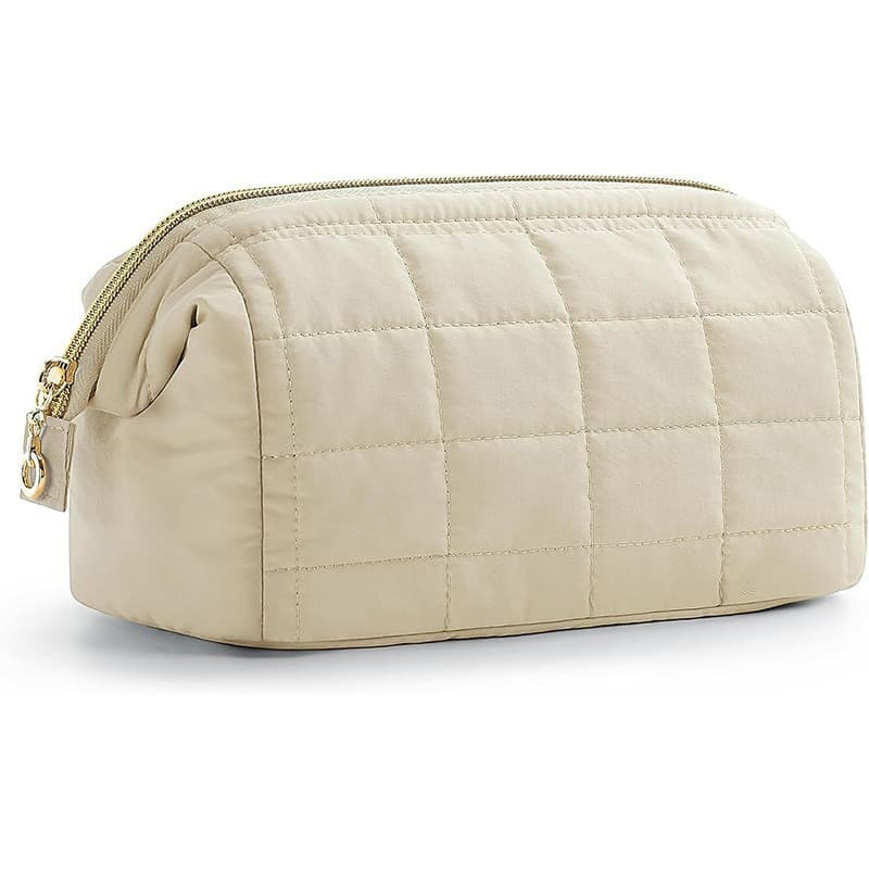 Women's Down Silk Cotton Cosmetic Bag Portable Travel Waterproof Toiletries Storage Large Capacity