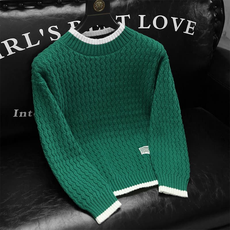 Men's Clothing Autumn And Winter Half Turtleneck Sweater Men's Versatile Trendy Loose Knit Sweater Lazy Sweater Warm Bottoming Shirt