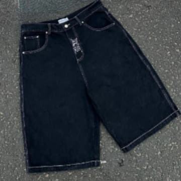 Men's clothing summer hot-selling printed denim shorts for men street hip-hop trend casual straight wide-leg shorts