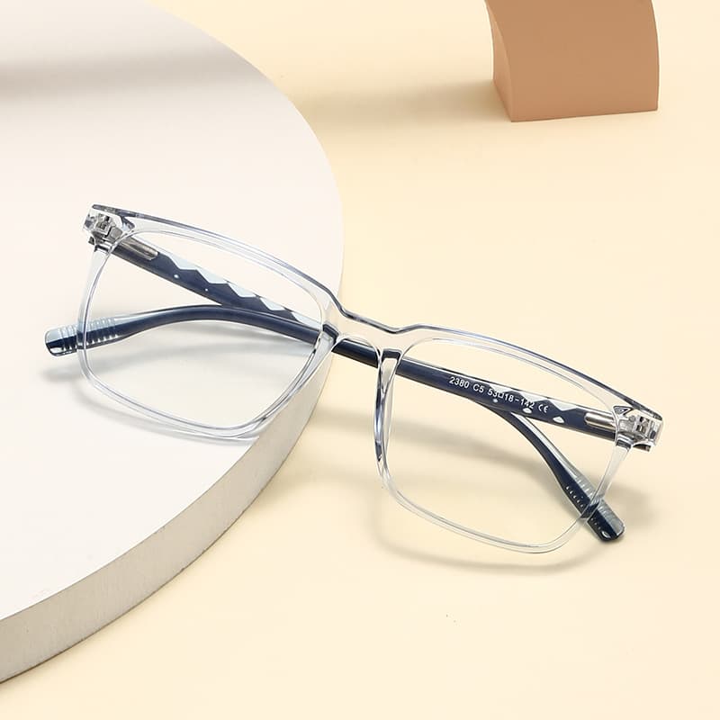 New Goggles Fashion Square Men's and Women's TR90 Frame Anti Blue Light Glasses Flat Mirror 2380