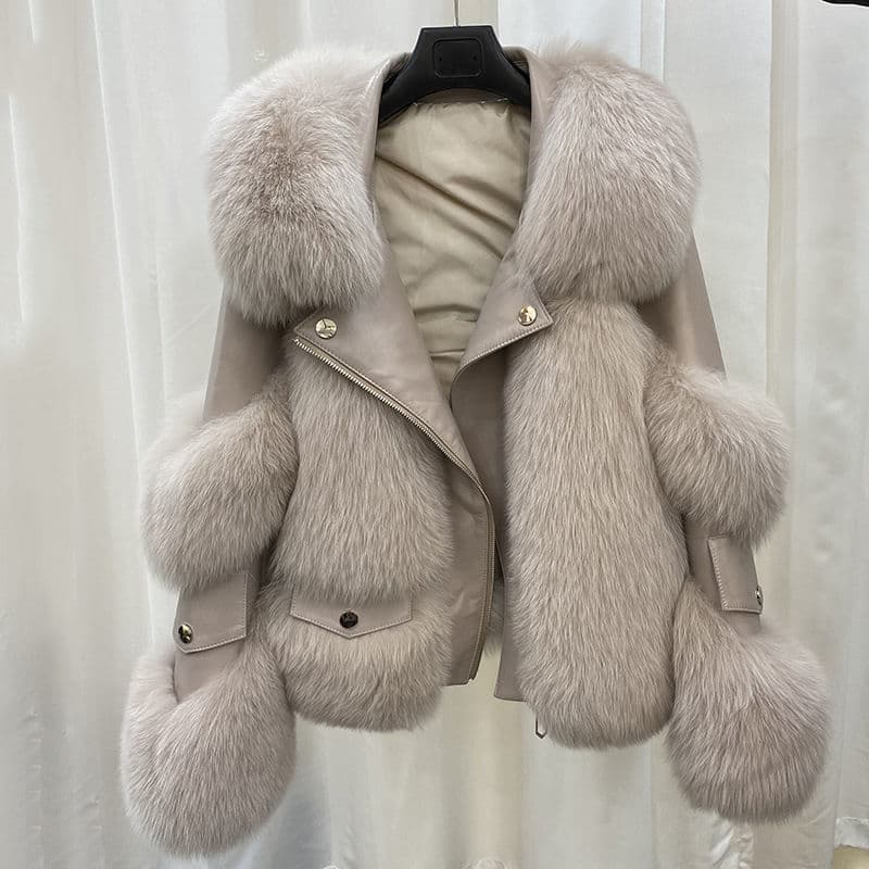 Fur Coat For Women Fine Fox Fur Fur One-piece Young Lady Style Fur Coat