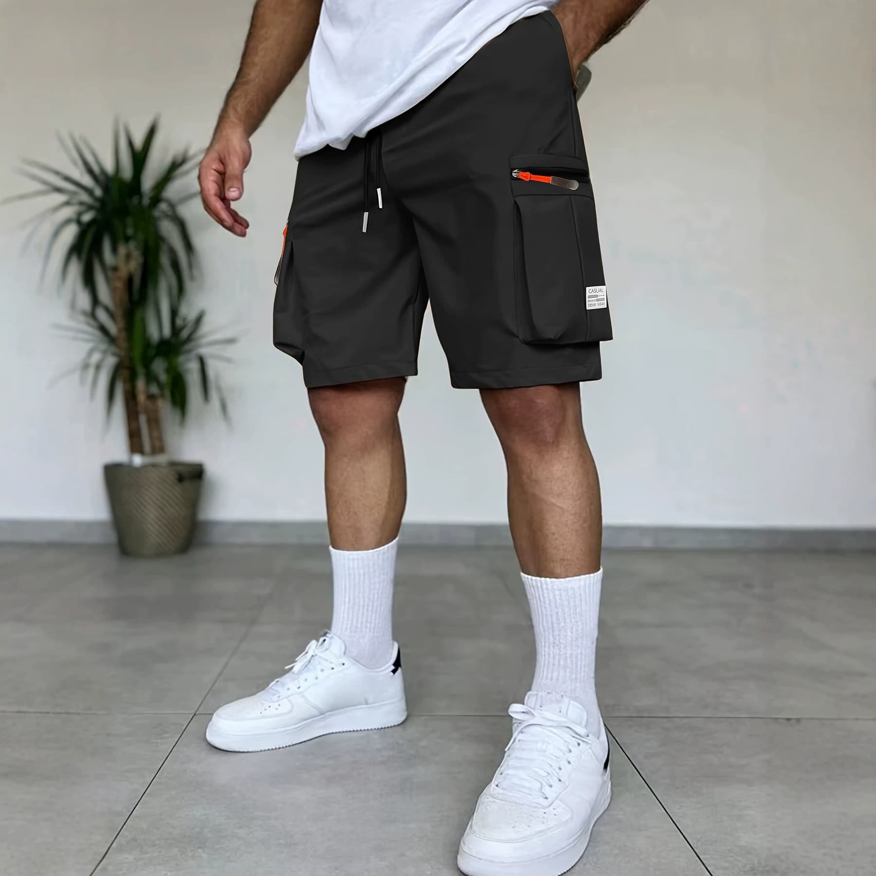 Men's Clothing Summer Men's Cargo Shorts Loose Fit Casual Quick Drying 5 Point Straight Leg Sports For Formal & Casual