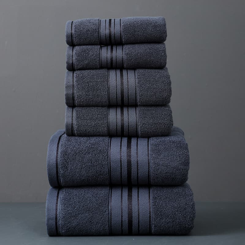 Bath Towel、Super Absorbent Cross-Border 6-Piece Square Set Extra Large Thickened Household Face Wash Bath Pure Cotton Beach Towel