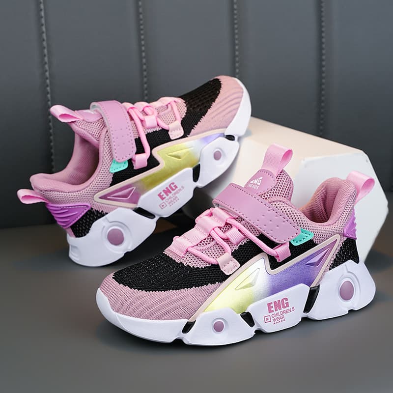 Kids' shoes Girls' sports shoes trendy shoes 2024 spring and autumn new boys' lightweight soft sole running shoes for middle and large children