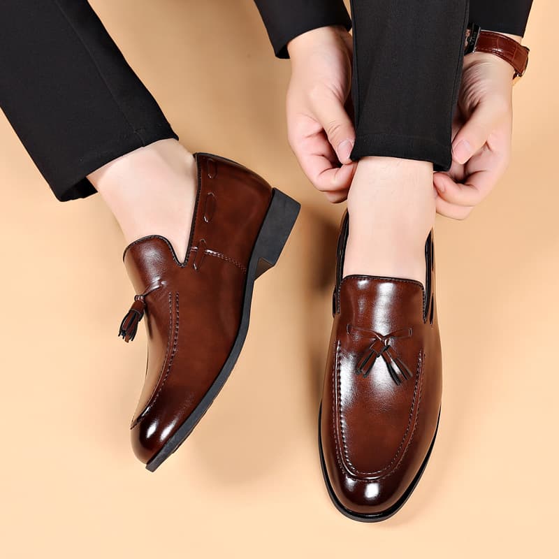 2023 Summer New Leather Large Business Dress Casual Wedding Lace up Men's Shoes