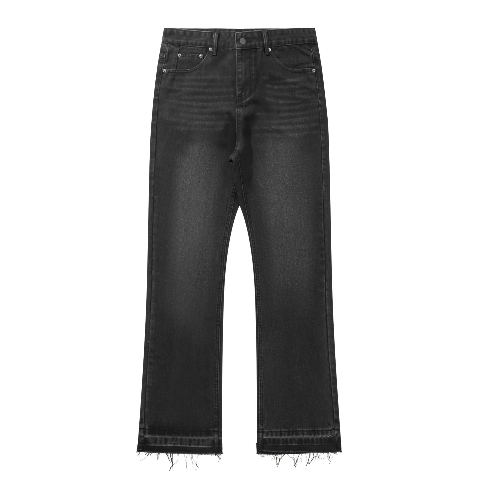Men's Clothing | Cleanfit Black Tassel 507 Jeans Vintage Washed Distressed Trousers