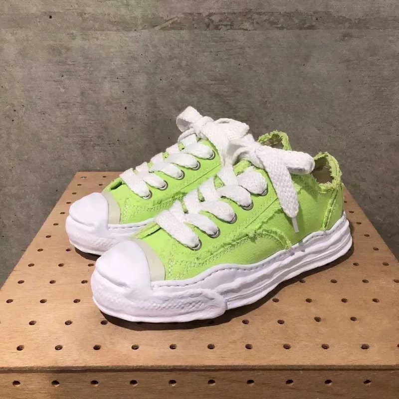 Chaussures décontractées de créateur co-marquées MMY Dissoing MDNS Maison Mihara Yasuhiro à semelles épaisses vertes Lovers Daddy Sports Casual