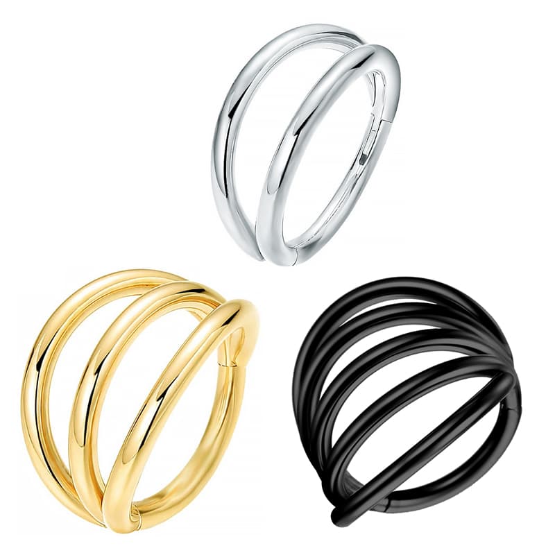 F136 Titanium Nose Ringhoop Tragus Piercing Cartilage Hinged Segment Daith Helix 16G Ear Spiral Septum Labret Body Jewelry wholesale