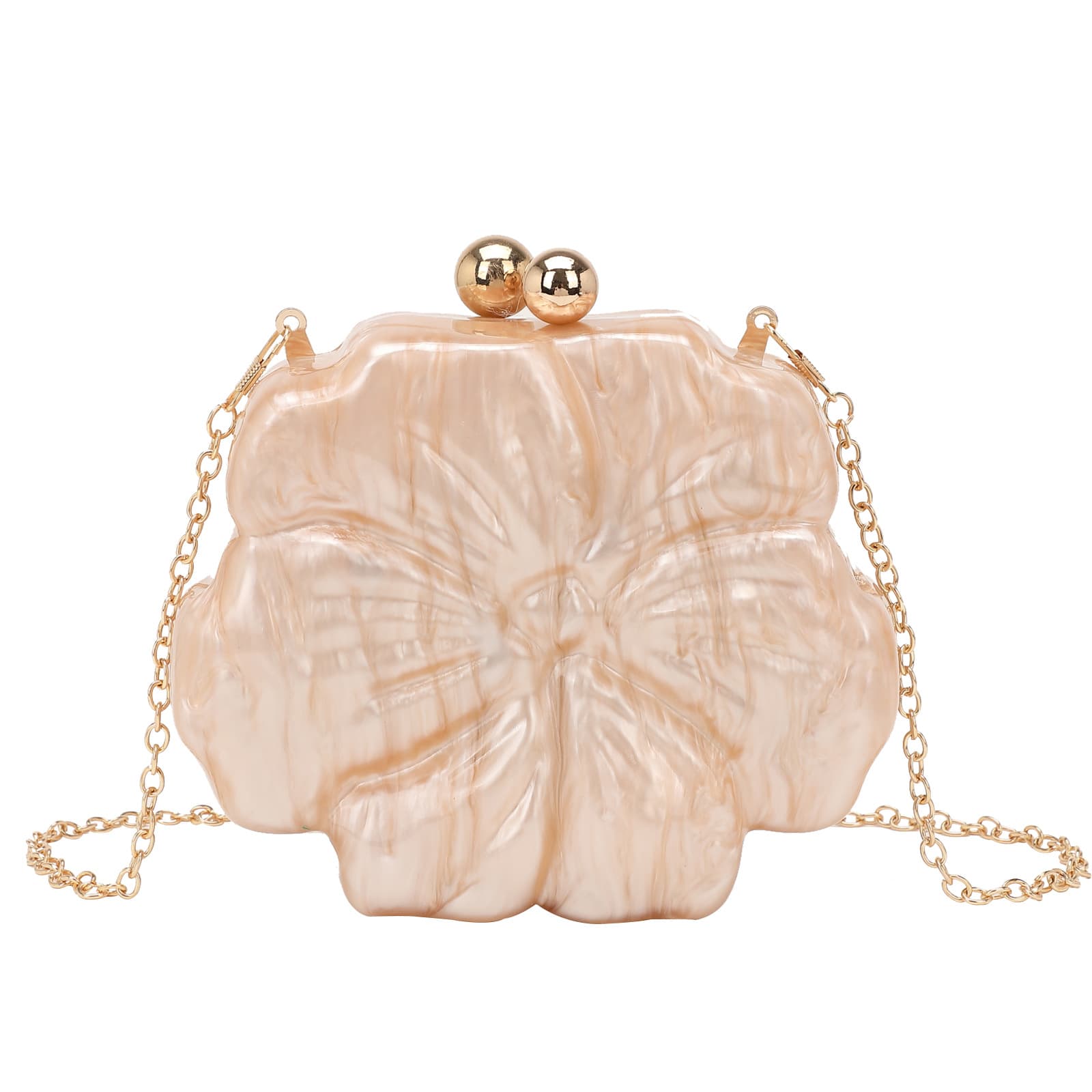 Evening bag flower multi color acrylic bag fresh and sweet style clutch bag evening bag chain