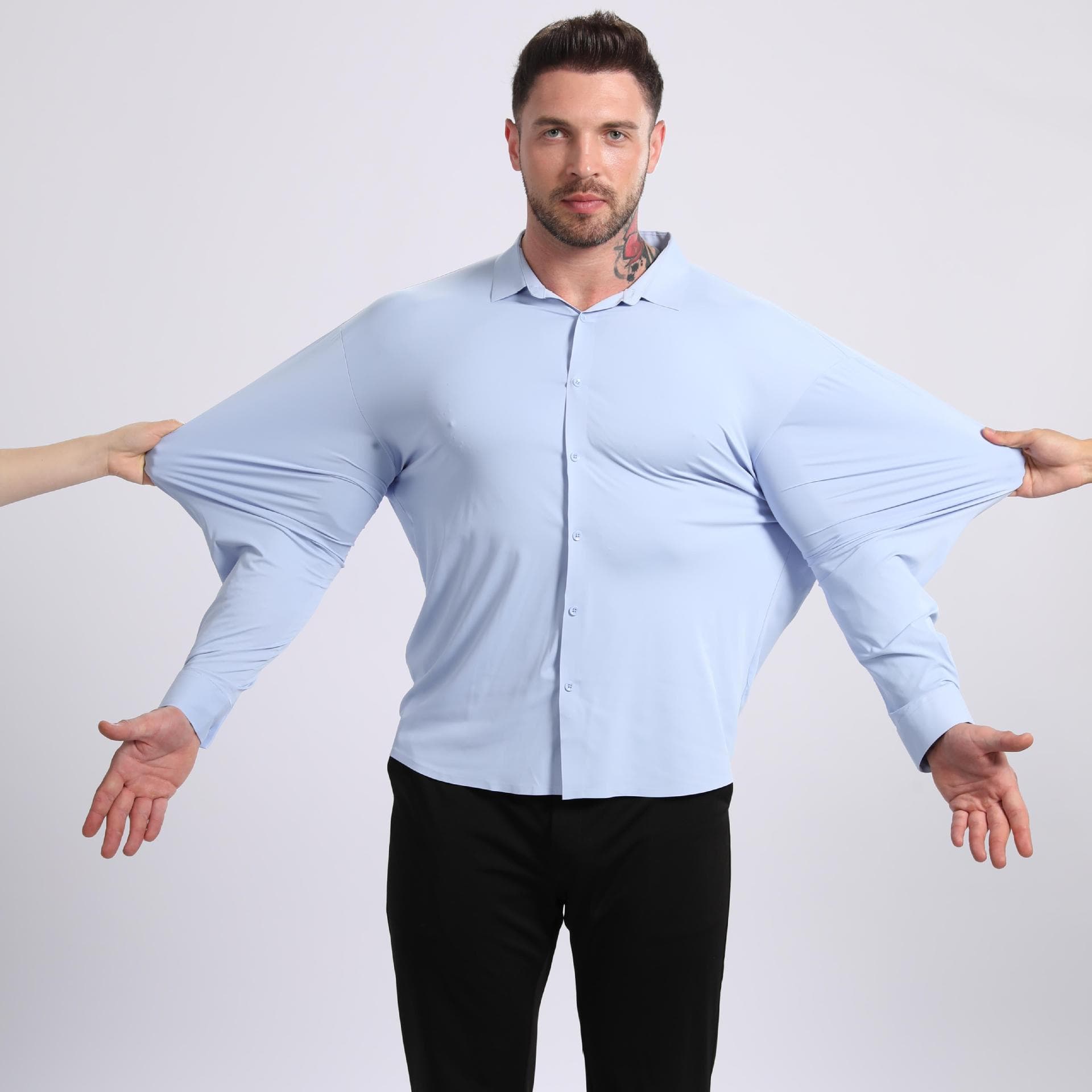 Men's Seamless High Elasticity Double Sided Sun Protection Cool Silky Smooth Wrinkle Free Plus Size Casual Basic Modern Stylish Neutral Comfortable
