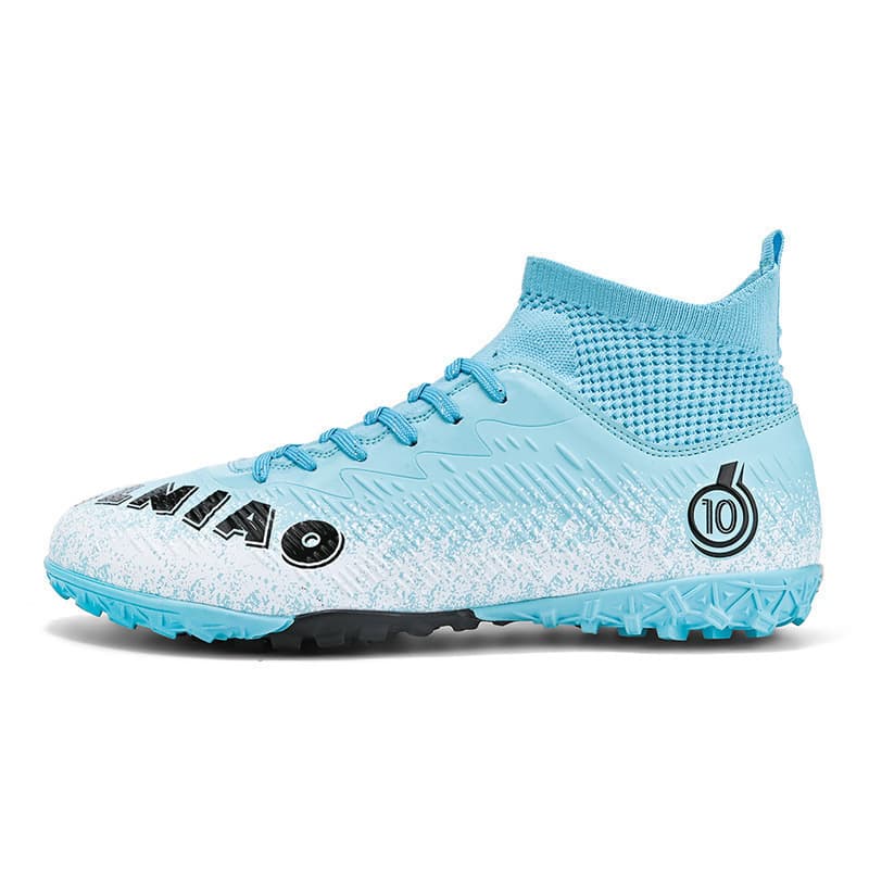 Football shoes Men's high top broken spike grass game spike kids student training sneakers