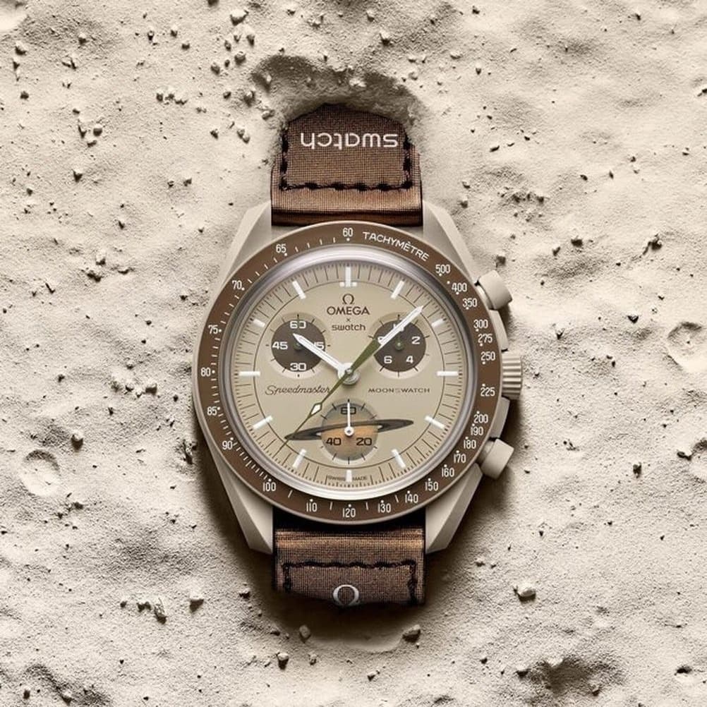 Montre de mode pour hommes Moonwatch Swatch Sport tendance chronographe à quartz bracelet en nylon