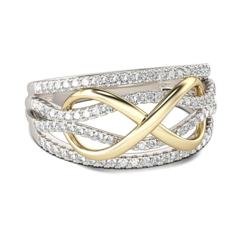Fashion Accessories Women's Gold-Plated Color-Blocked Wedding Ring