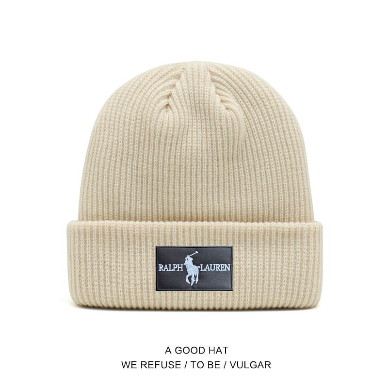 Bonnets en maille Polo pour hommes et femmes, bonnets d'automne et d'hiver, chapeaux chauds et protecteurs contre le froid, chapeaux simples et élé