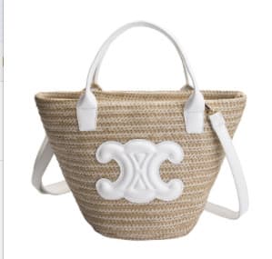 Sac panier à légumes tissé tendance, sac seau en paille Arc de Triomphe, sac à main à bandoulière, nouvelle collection automne