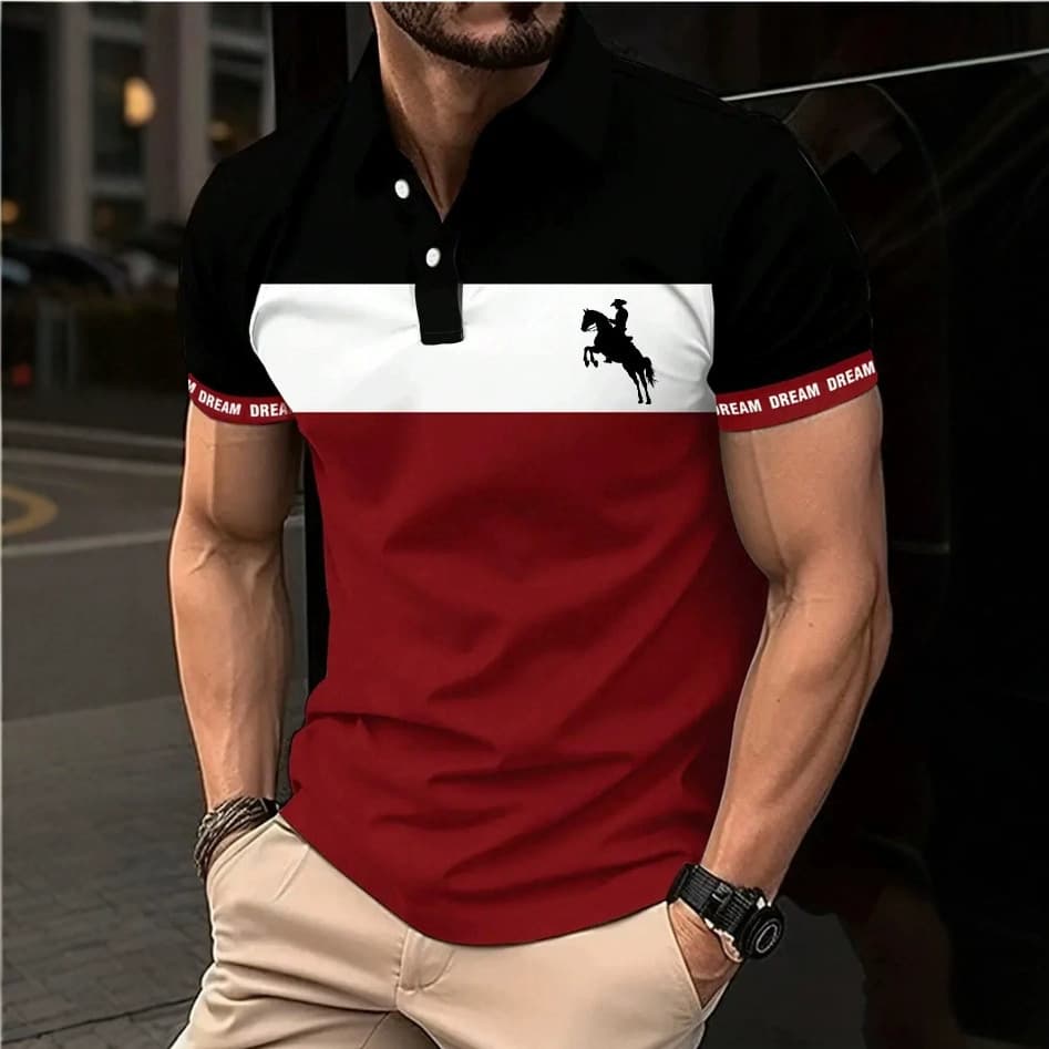 Men's Clothing Men's Short Sleeved Polo Shirt T Shirt Lapel Casual New Style