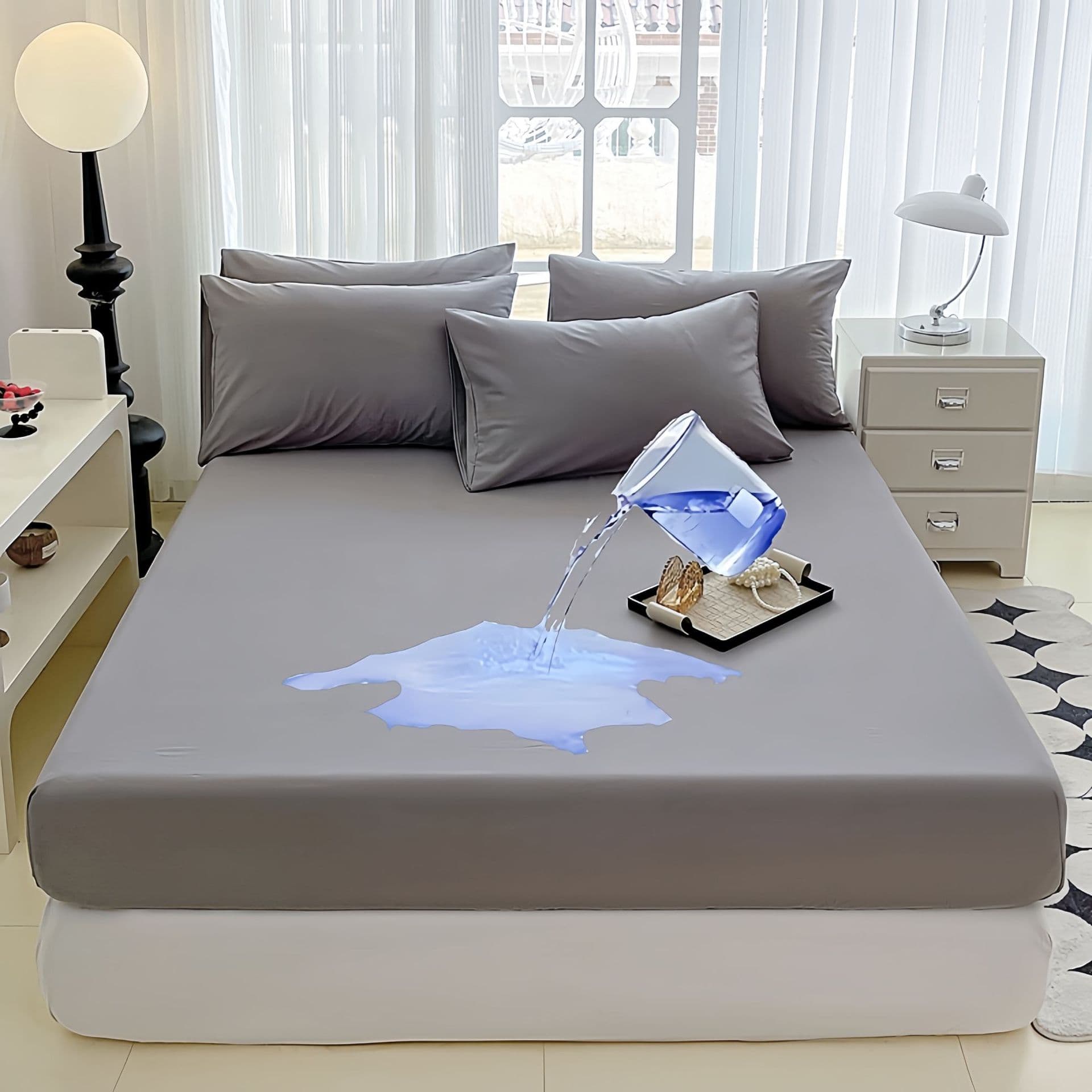 Waterproof Bed Fitted Sheet Mattress Protector