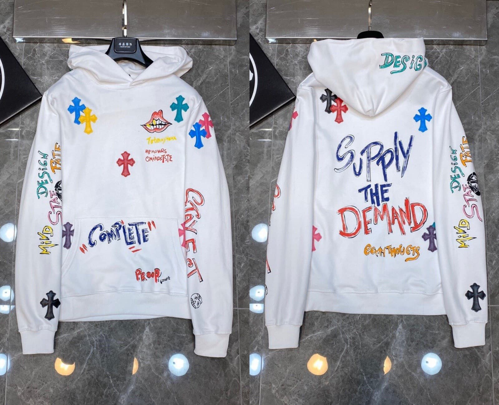 Sweat à capuche Chrome Hearts Cross, version correcte 25ss, polyvalent et tendance, vente en gros