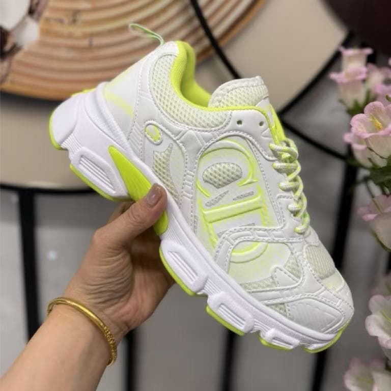 DIOR 25ss Dad New Homme B30 et Femme, Baskets décontractées polyvalentes à lacets en maille, Modèle Fashion CD Color-blocking résistant à l'usu