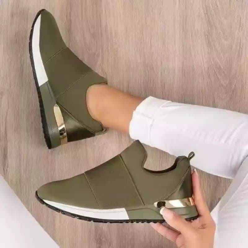 Breathable Mesh Fashion Casual Sports Shoes Platform Flats Shoes Light Wedge Sneakers Woman Vulcanize Shoes Zapatillas