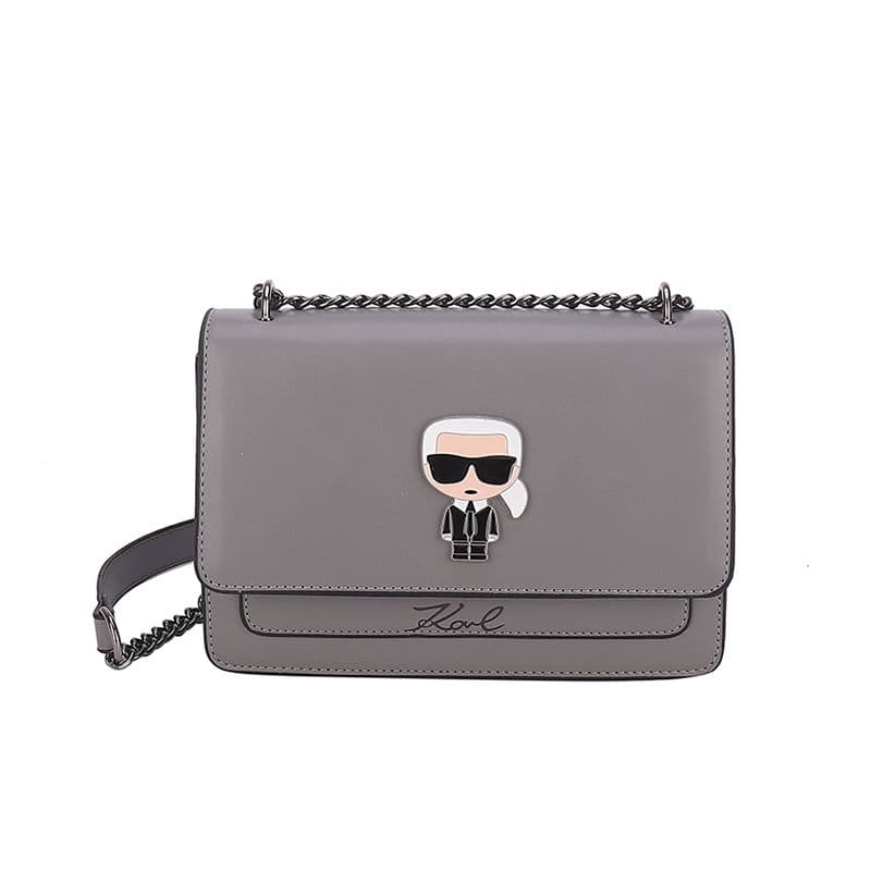 Sac à bandoulière avec chaîne pour filles, asymétrique épaule dénudée, petite boucle de verrouillage carrée, couleur unie, polyvalent, sous l