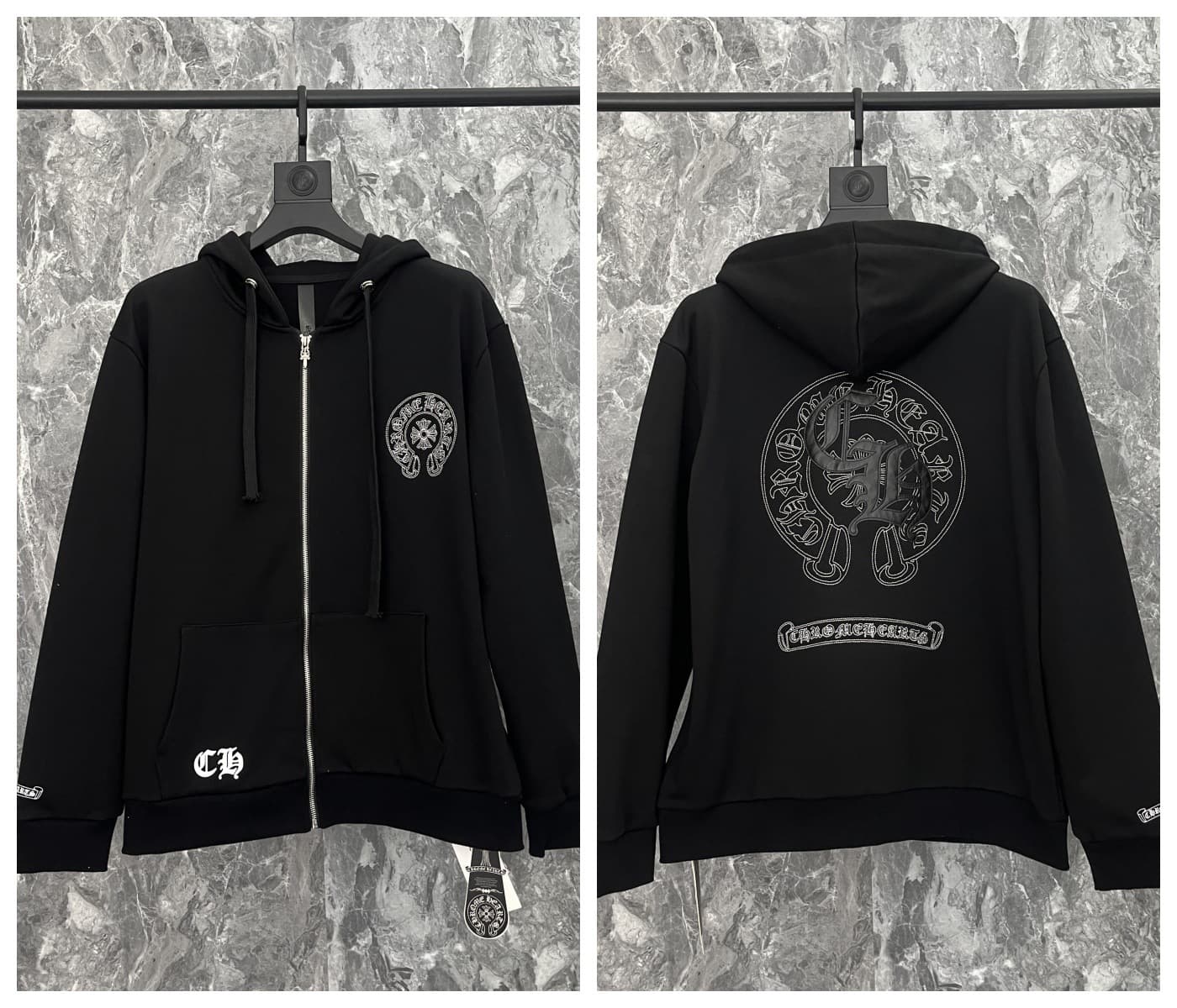 Sweat à capuche Chrome Hearts Cross, version correcte 25ss, polyvalent et tendance, vente en gros