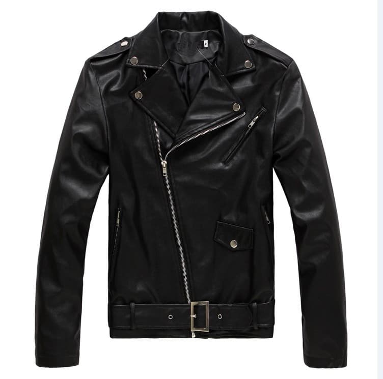 Men's Clothing Leather Jackets Slim Motorcycle PU Washed Leather Jackets Men's Coats