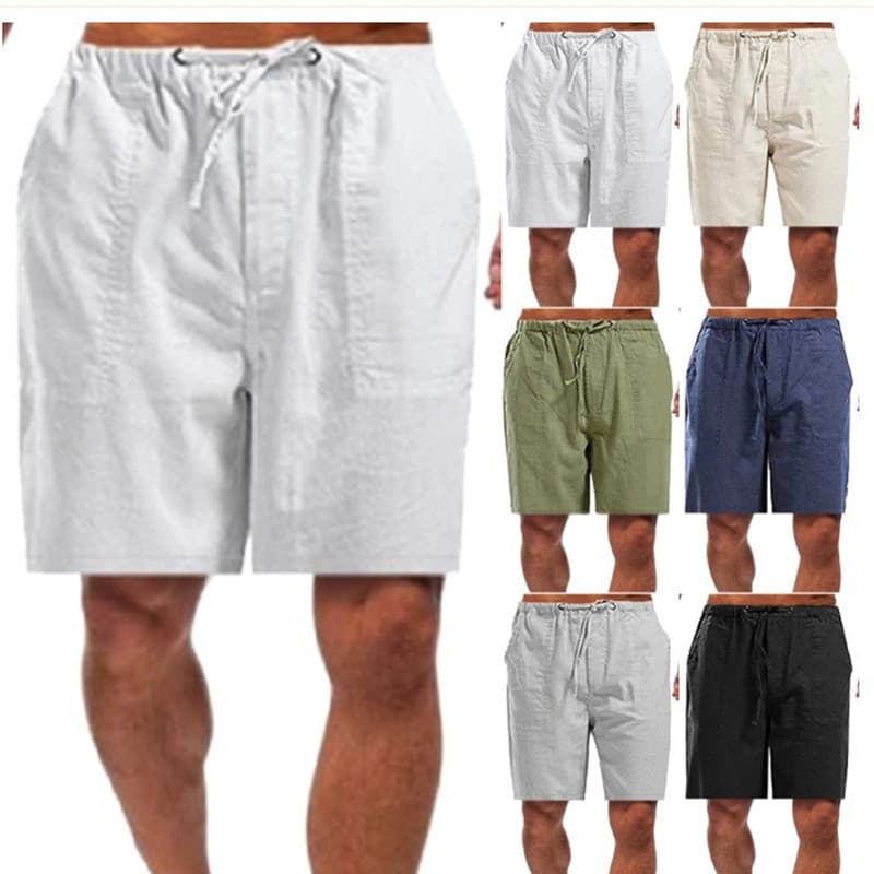 Premium Products New 2025 Men's Linen Large Pocket Casual Shorts And Pants