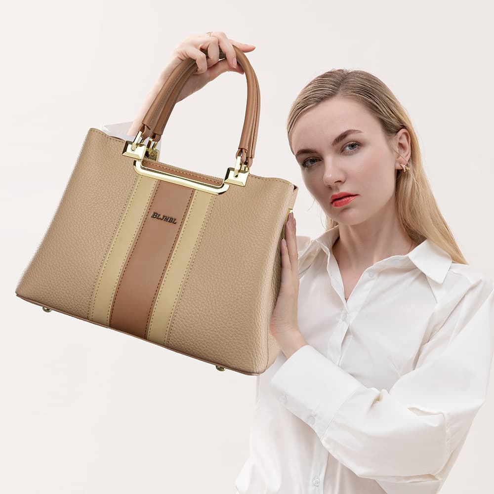 LEMON KOKO Women's Tote Bag - Stylish & Spacious PU Handbag For Work & Daily Use, Crossbody Shoulder Bag With Multiple Pockets, Coffee Beige​
