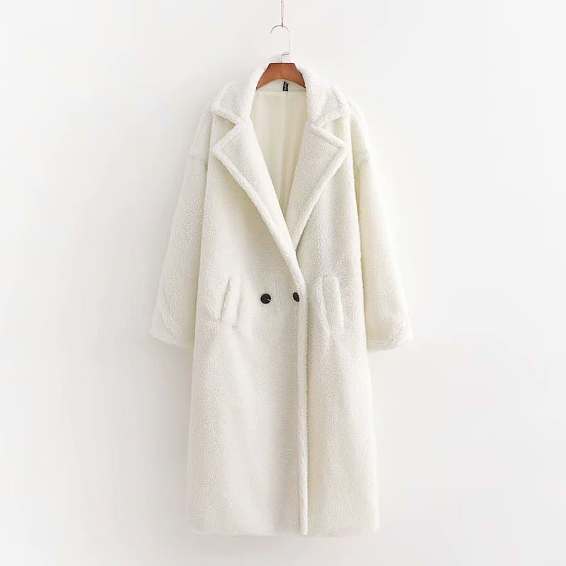 European And American Style Autumn And Winter New Teddy Bear Grain Lamb Wool Mid-length Coat Sheared Wool Fur Loose Coat