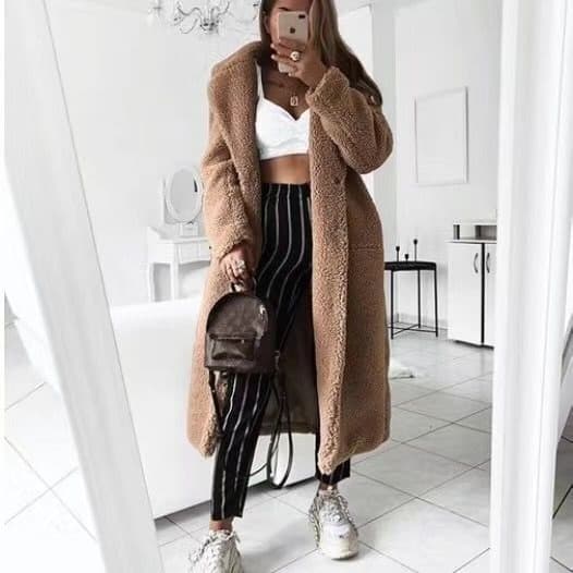 Jin Han 2024 Autumn And Winter New European And American Cross-border Woolen Coat Ebaywish Lamb Woolen Cloth Ins
