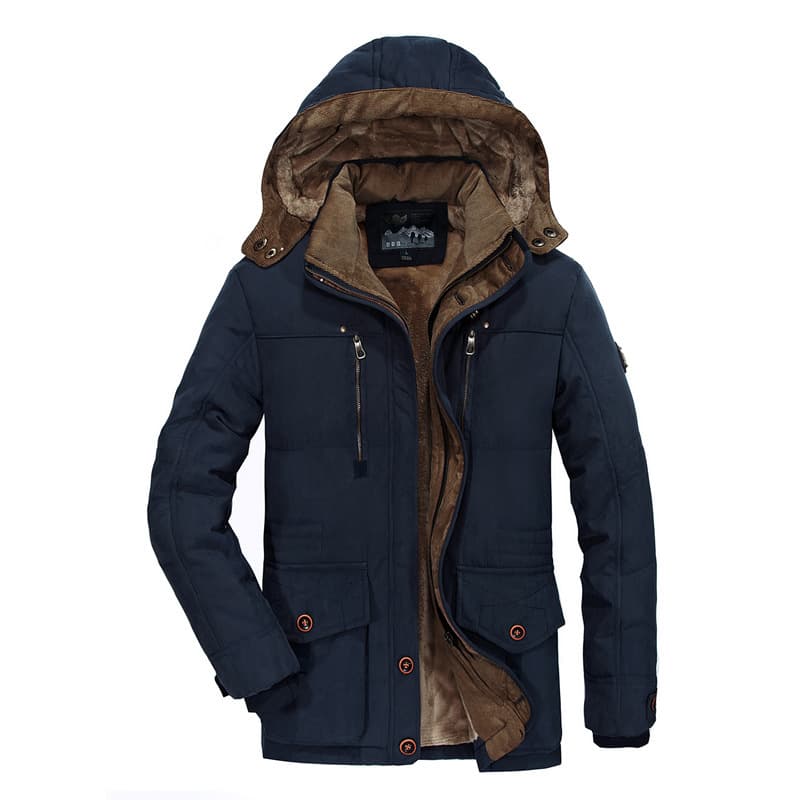 Men's Clothing plus velvet and thickened with multiple pockets