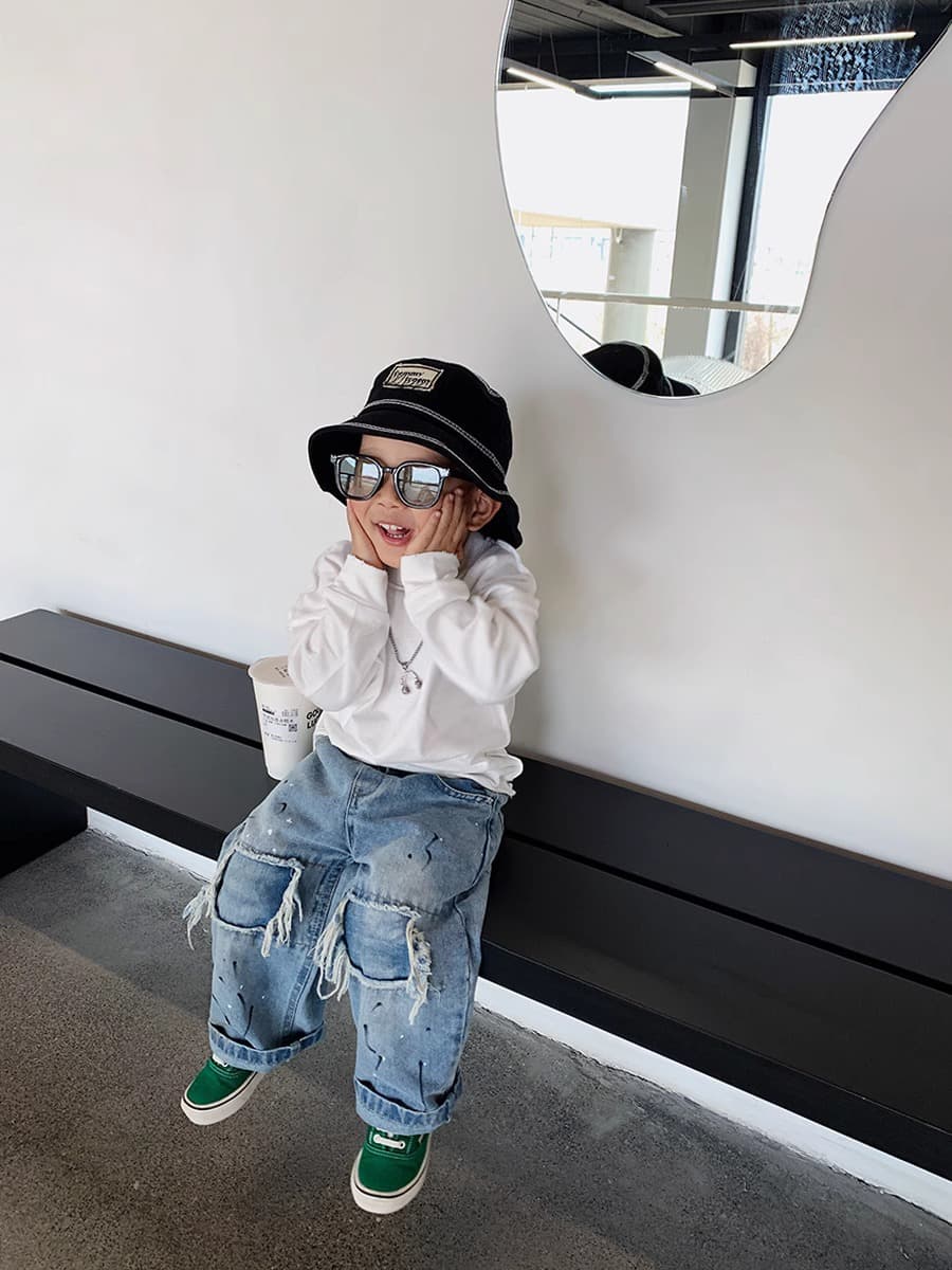 Mother & Kids Children's Handsome Loose Wide-leg Spring And Autumn Jeans Boys Casual Pants Children's Autumn Pants Trendy
