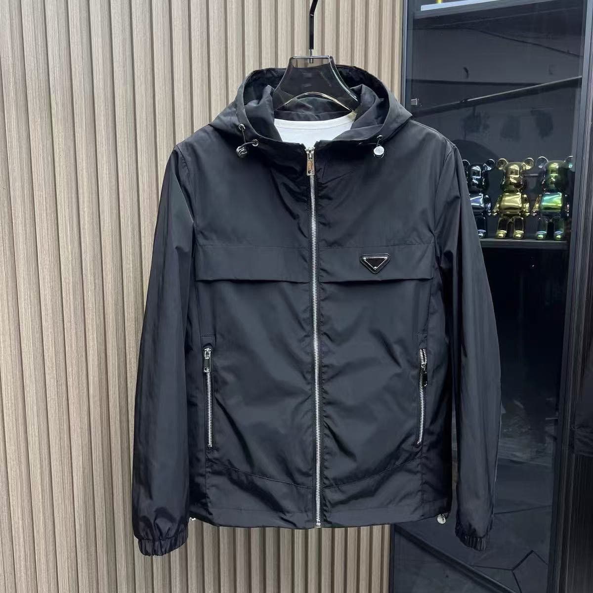 Veste simple unie printemps-automne 2027 pour jeunes/hommes, coupe-vent haut de gamme, tendance et décontractée, de haute qualité, tailles M à 5X