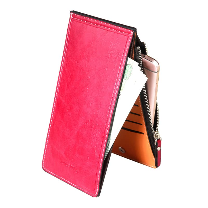 hengsheng card bag wholesale wax leather ladies wallet multi-card holder women's thin mobile phone bag manufacturers direct supply