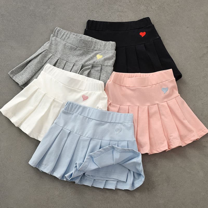 Mother&Kids Girls' pleated skirt pants Children's summer dress with safety pants Thin medium and small children's skirt