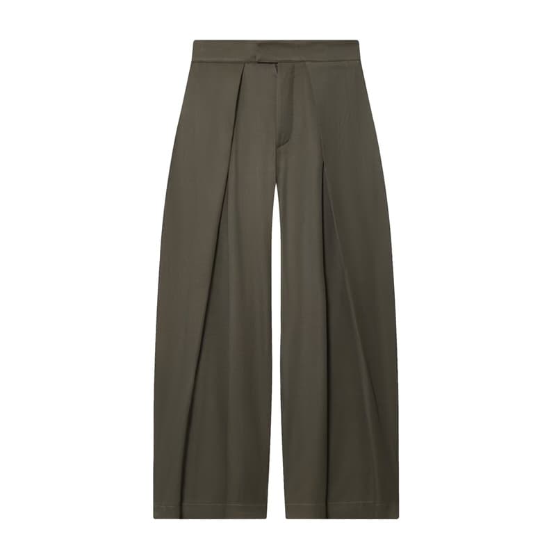 Women's Long Pants 2026 Autumn New Arrivals Military Green Pleated Loose Wide-Leg Pants Casual Fashion Stylish And Versatile