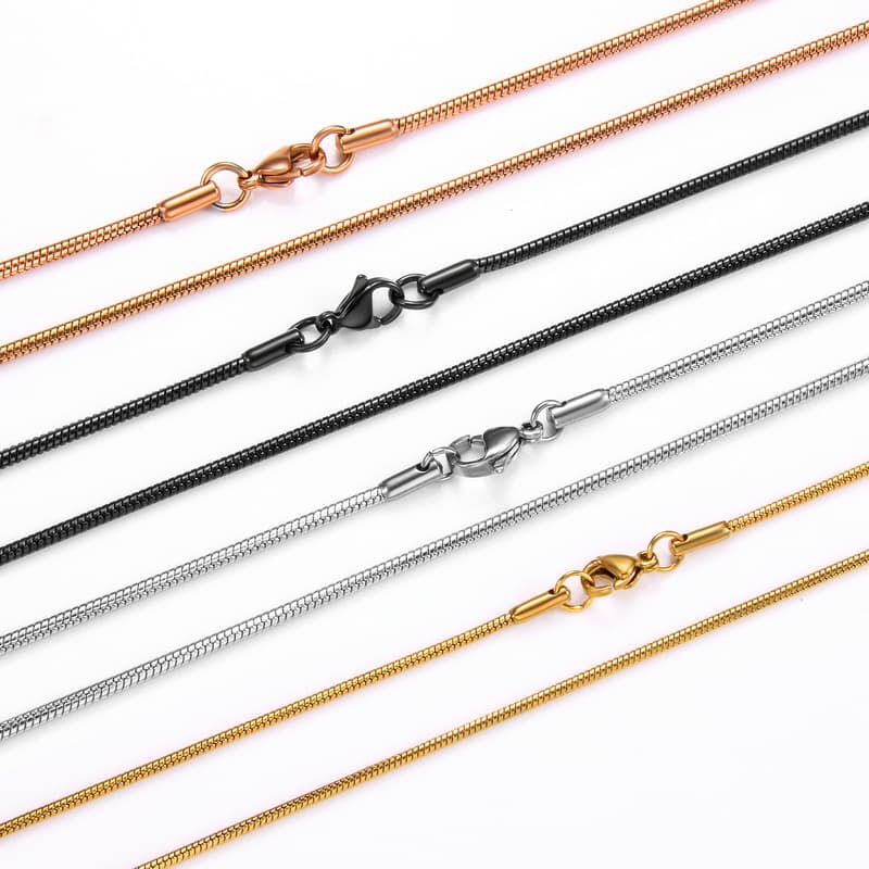 Snake bone chain high grade titanium steel ins style thin fashion stainless steel necklace pendant with chain simple men and women clavicle chain