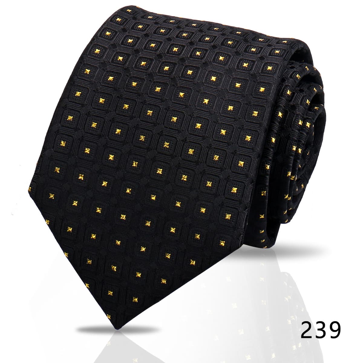Men's high end business waterproof 8cm tie polyester silk trendy flash 7.5cm pure black stripes hand tied tie