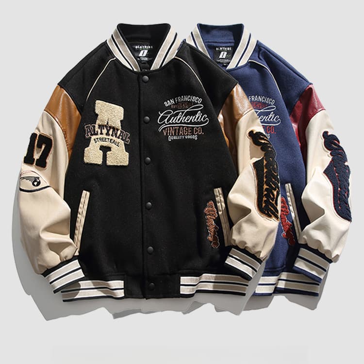 Spring And Autumn Couple Baseball American Street Pilot Jacket, Niche Casual Loose Jacket For Men
