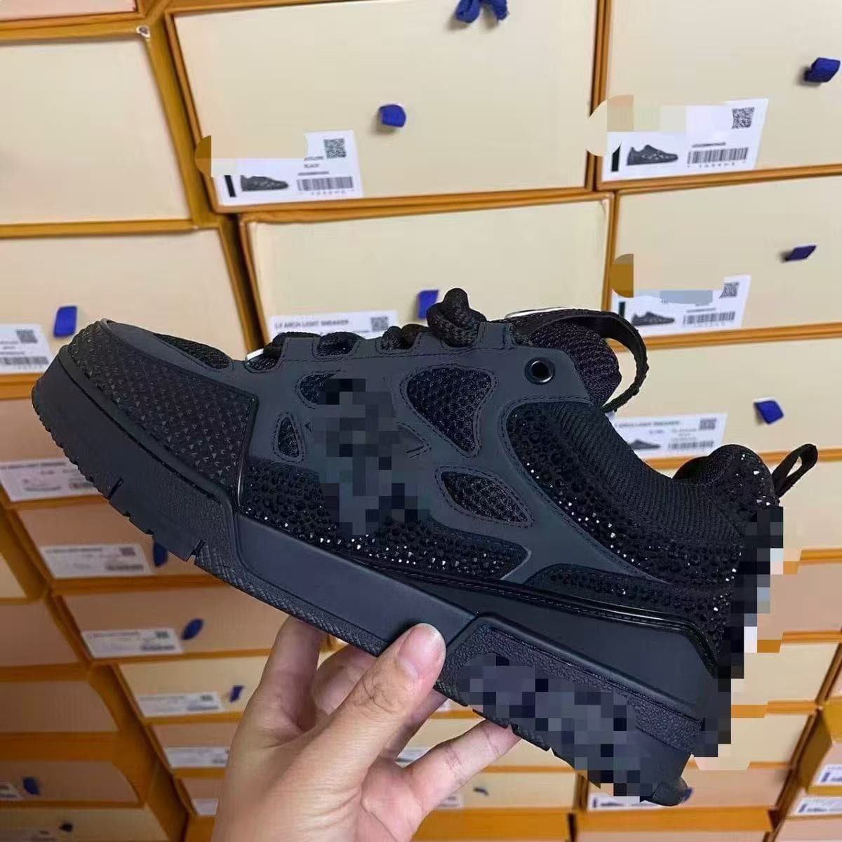 Commerce extérieur Gare européenne Nouvelles chaussures de skateboard de sport pour hommes incrustées de cristaux Confortables, polyvalentes et d
