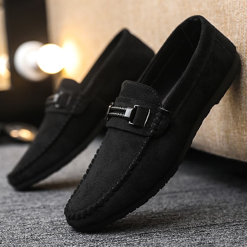 SHLIANG Flat Shoes Moccasins Men Casual Slip-on Loafers Big Size 44 Boat Shoes Loafers Driving Walks Loafers Men Y0173